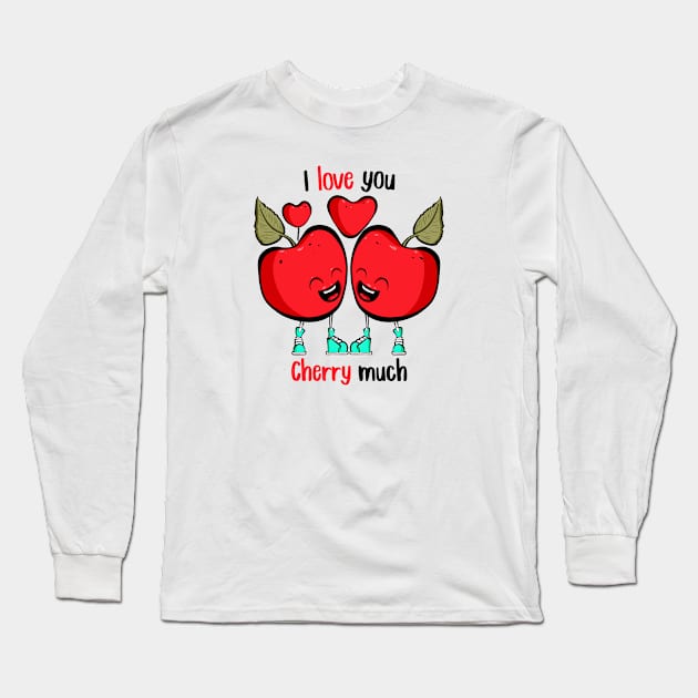 Cherry Lover Long Sleeve T-Shirt by Art by Nabes